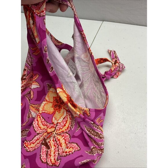 NEW LOFT ANN TAYLOR Dress size XL  Halter Swing Sleeveless Stretch Floral‎ beach - Picture 8 of 11